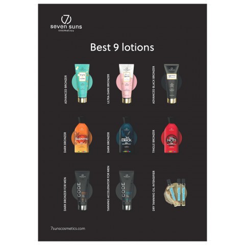 7suns Poster 9 Best Lotions A2 
