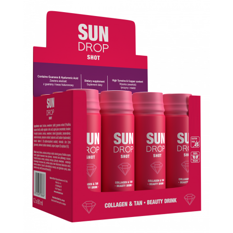 Sun Drop Beauty Shot Drink 12 pcs. Collagen&Tan