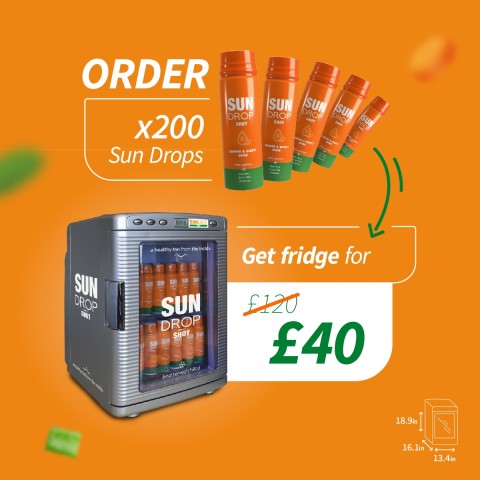 Special deal: x200 Sun Drop + fridge