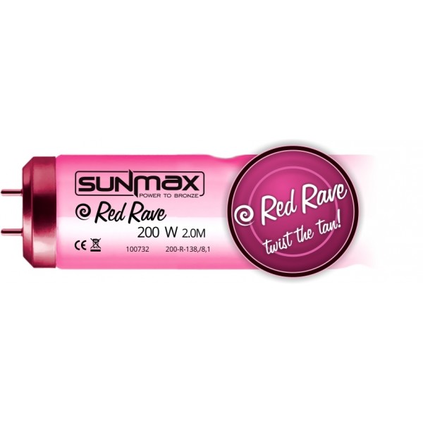 Sunmax Red Rave 180-200W 2m 2.7% Tanning lamp 