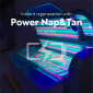 "POWER NAP & TAN" colorful lamp set for every tanning studio
